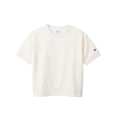 Champion Basic Футболка с коротким рукавом и круглым вырезом из хлопка США с вышитым логотипом, женская толстовка, CW-Z008-020-L, Горловина, Флис, Логотип, Одноточечный