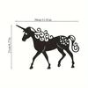 1pc Cute Unicorn-Shaped Wall Hanging Metal Crafts for Outdoor Garden Décor Perfect for Wedding Party Scenes
