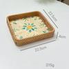 Красочный поднос, плетеный из ротанга, креативная ручная работа, фруктовая тарелка, поднос для хранения ювелирных изделий, украшение для дома и прилавка