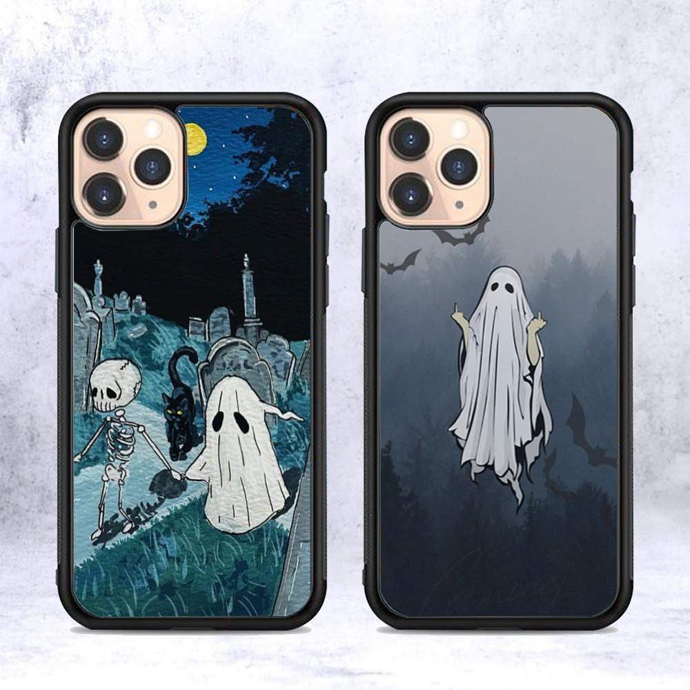 Мультяшный жуткий привидение Чехол для телефона Силикон PC+TPU Для Для IPhone 11 12 13 14 15 16 Plus Pro Max Чехол
