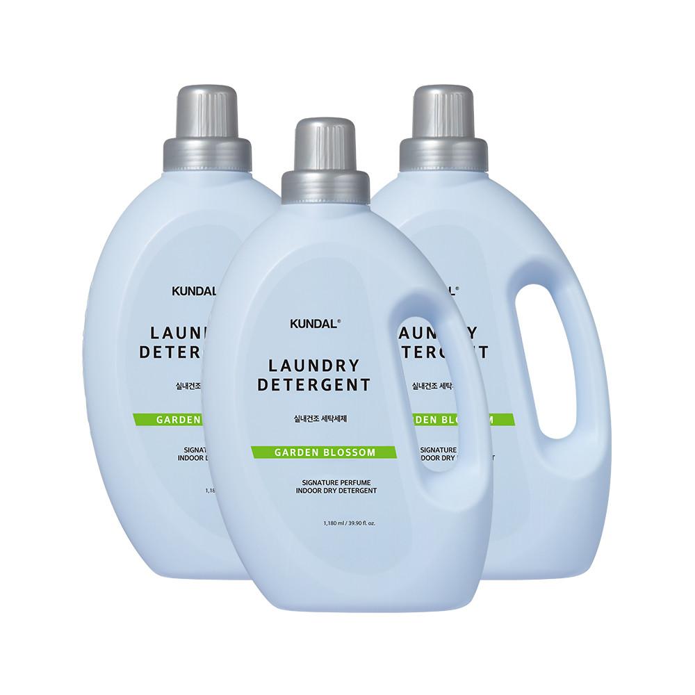 KUNDAL Ультраконцентрированное стиральное средство для сушки в помещении Signature Perfume 1180 мл 3 упаковки, корейская косметика с приятным ароматом
