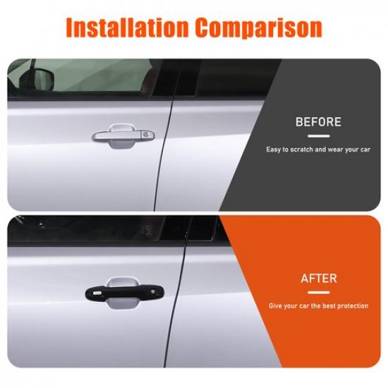ABS Glossy Black Exterior Door Handle Cover Trim Kit for Subaru Crosstrek 23-24