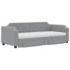 VidaXL Daybed with Trundle and Drawers Light Grey 80x200 Cm Fabric 3197683