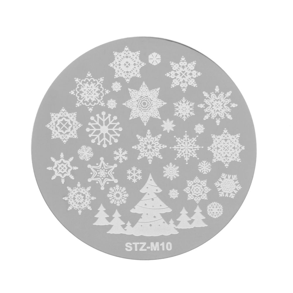 Manicure Santa Claus Christmas Nail Stamping Plates Nail Stamp Polish Templates Stencils Molds