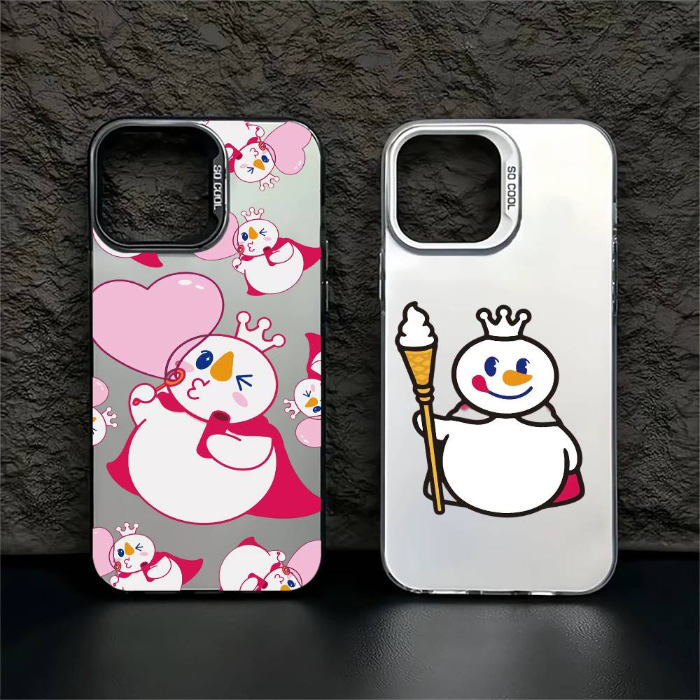 Mixue Bingcheng Phone Case For iPhone 17,16,15,14,13,12,11 Plus,Pro Max,XS,Colorful Silver White Cover