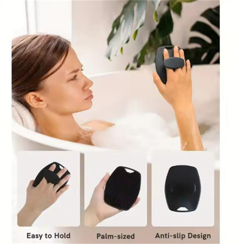 1 шт. Мягкая силиконовая отшелушивающая щетка-очиститель Ручной скраб для тела для очищения Душ Нежный массаж Банная щетка