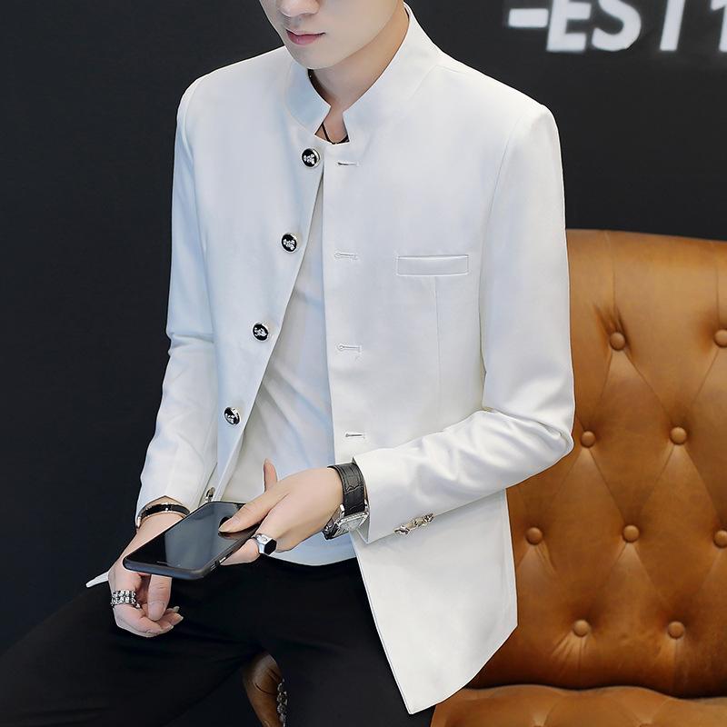 Мужская куртка больших размеров со свободным стоячим воротником, легкая куртка, повседневная тонкая куртка, офисная куртка