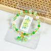 Colorful crystal orchid bead bracelet and bamboo joint bracelet accessory