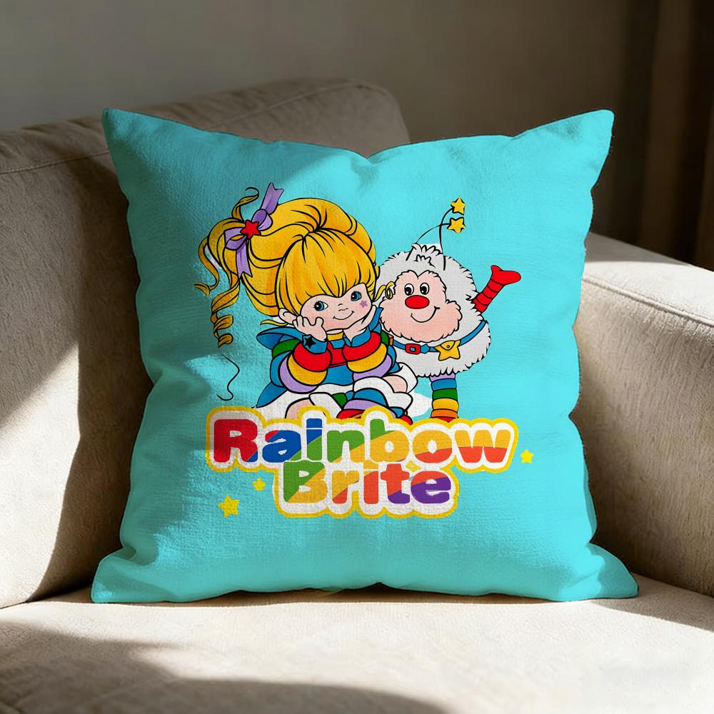 Rrainbow Brite Cute Pillow Case Pillowcase Doublesided Printed Sofa Cushion Bedroom Headboard Pillow