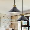 Industrial Black Retro Iron Loft Chandelier - Modern Single Head Lamp for Restaurant, Bar, or Hotel.