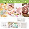 20pcs Square Paper Biscuit Boxes with Clear PVC Window for Party Wedding Bakery Box White 8.5x8.5cm