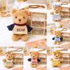 Teddy Hoodie Dress Bear Keychain Plush Toy Stuffed Doll Bag Gift Decoration