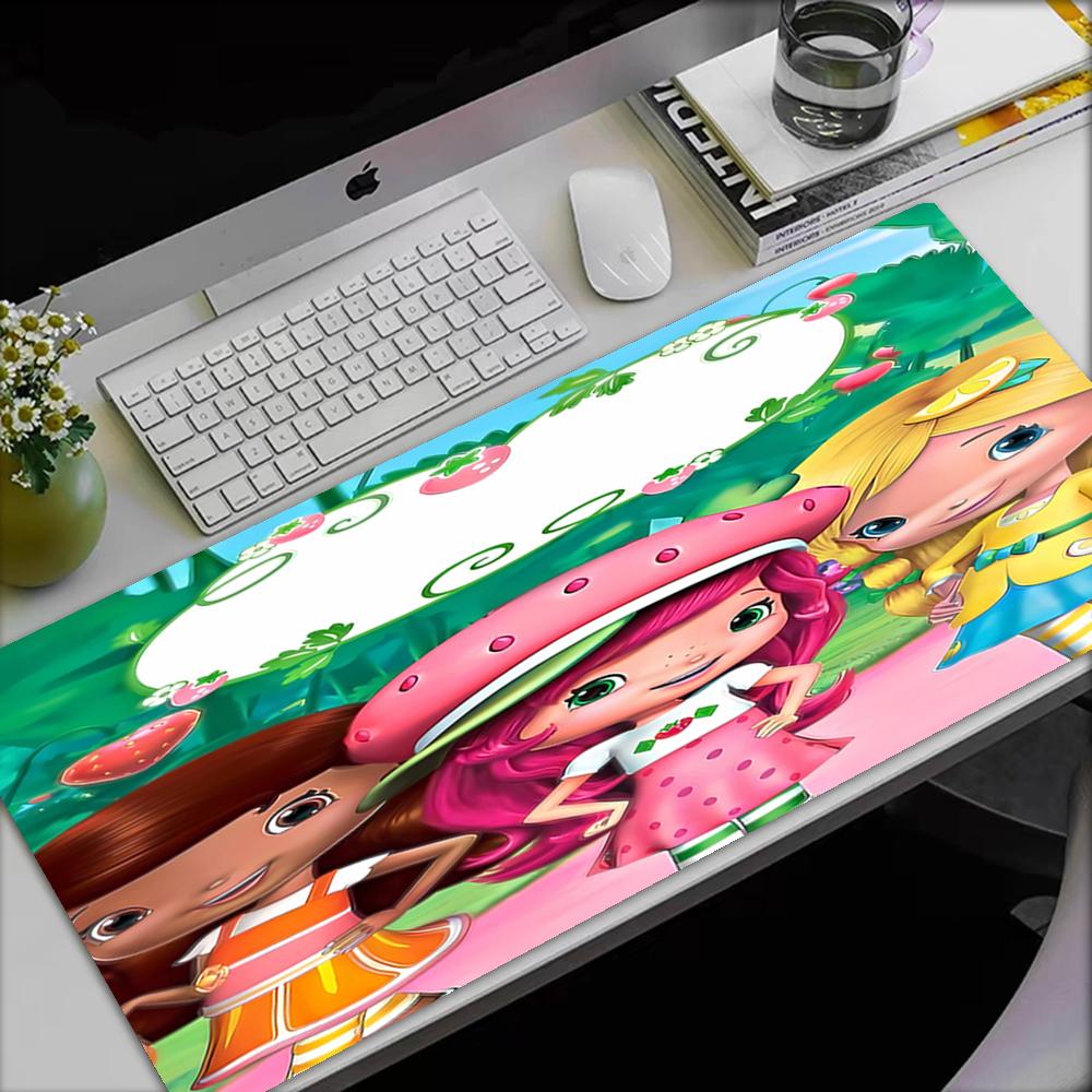 Strawberry Shortcake Theme Mouse Pad, Non Slip Rubber Base, Multifunctional Office & Home Decor, Perfect for Workspace Personalization.