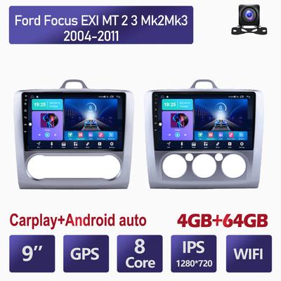9-дюймовый автомобильный радиоприемник 2 Din для Ford Focus EXI MT 2 3 Mk 2 2004-2011, мультимедийный видеоплеер, навигация, Android Auto 2 Din