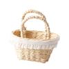 With Handles Miniature Purse Wicker Material Mini Wicker Basket  Dollhouse Decoration