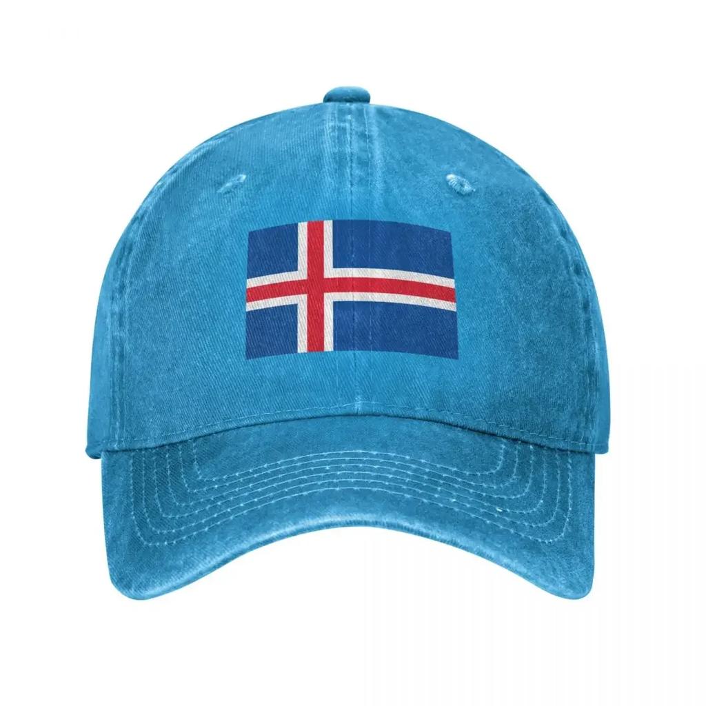 Iceland Iceland flag Baseball Cap Sunscreen Golf Wear foam party Hat Trucker Hat Baseball For Unisex Womens