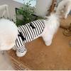 Bowknot Striped Puppy Hoodie Dress Pet Couple Clothing Dog Clothes For Small Dogs Chihuahua Poodle Dog Sweatshirt Shirt Apparels