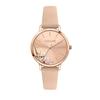 Fleurette Pink Leather Strap Rose Gold Dial Quartz ME010378 Women's Watch