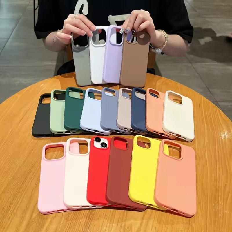 Модный мягкий чехол для телефона в конфетных цветах для iPhone 16 12 14 13 15 12 11 Pro Max 14Plus X 7/8, защитный бампер для камеры, матовый чехол