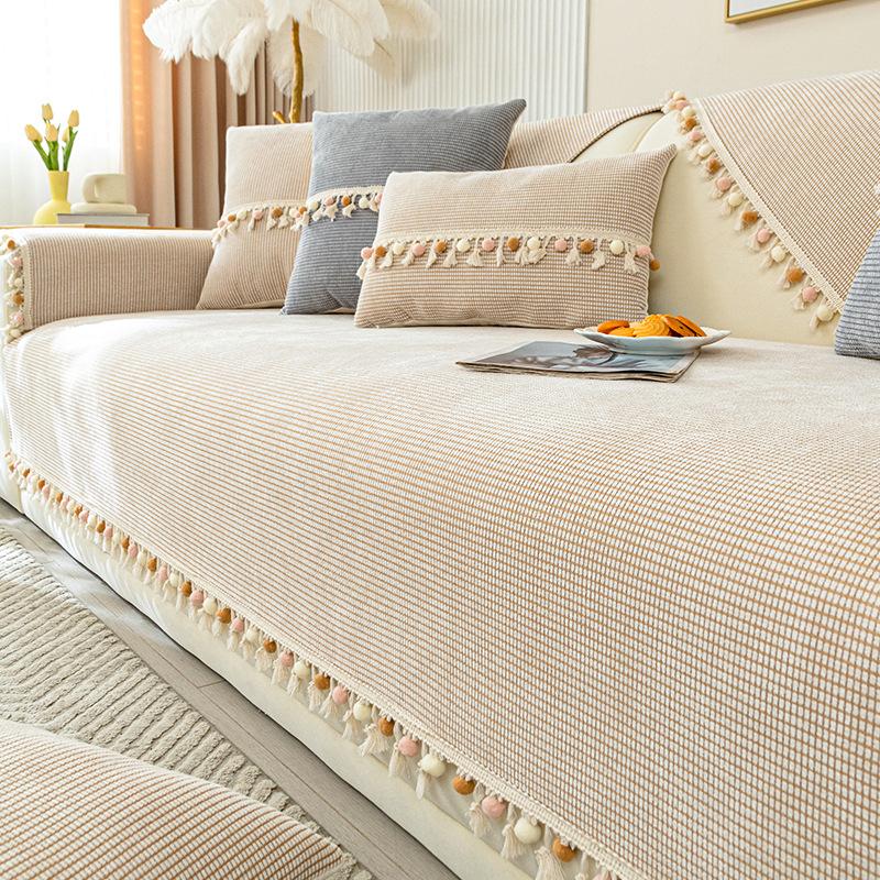 Cream Style Chenille Sofa Cushion Four Seasons Universal New Non-Slip Seat Cushions Sofa Cover Backrest Cover Towel