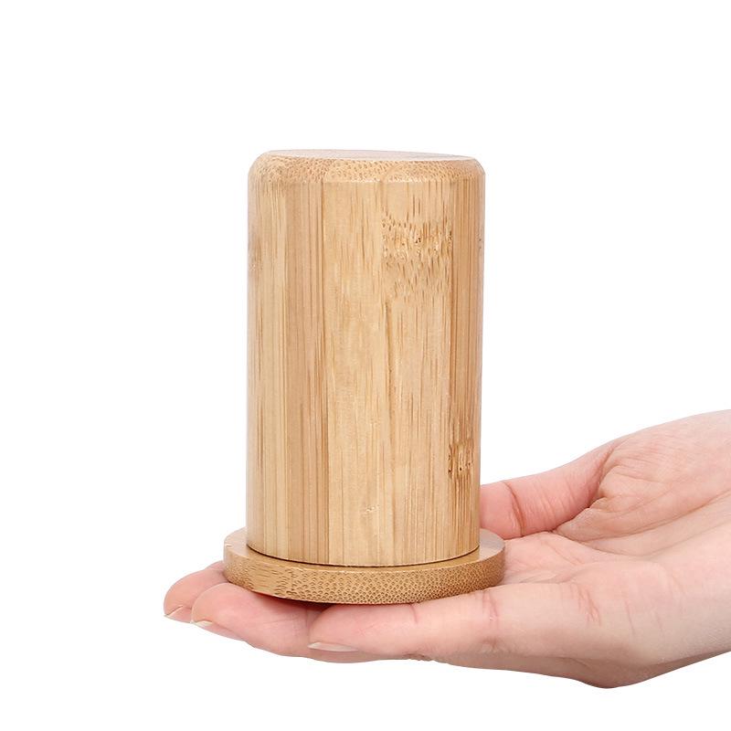 Engraved Bamboo Toothpick & Cotton Swab Holder for Home, Hotel, or Restaurant.