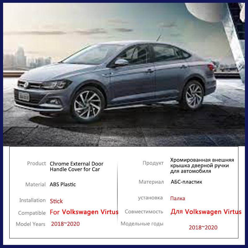 Для Volkswagen VW Virtus 2018 Глянцево-черная Smart Накладка на Ручку Двери Защитный Стиль Наклейки Отделка Автомобильные Аксессуары Запчасти