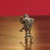 Ретро Бар Женщина Гитаристка Кукла Фигурка Винтажная Латунная Статуэтка Модель Мини Фигурка Ручной Работы Настольное Украшение Офис Домашнее Украшение