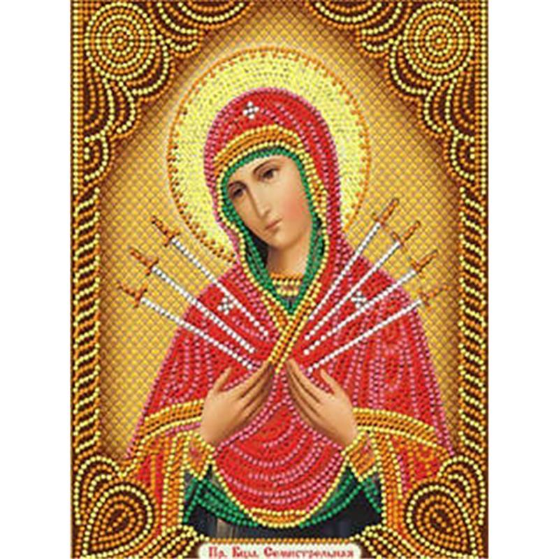 DIY Religion 5D Diamond Painting Full Round Drill Portrait Diamond Embroidery Cross Stitch Mosaic Kits Resin Wall Art Home Decor