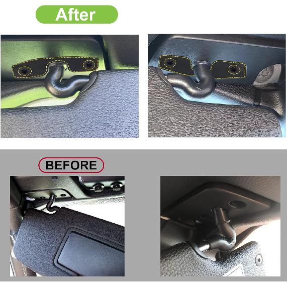 Sun Visor Repair Kit, Compatible With Jeep Wrangler JK, JL, JT Gladiator 2018-2024, Aluminum Alloy Sun Visor Driver Side Replacement, Used For