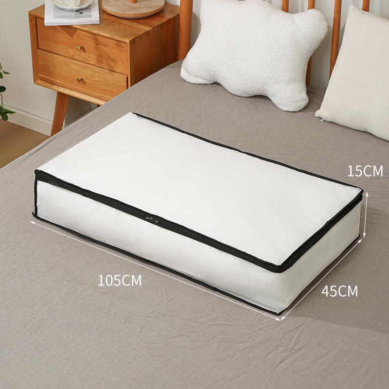 Foldable Underbed Storage Bag Dustproof Soft Cloth Organizer for Duvets Blankets Clothes Small Apartment Space Saving