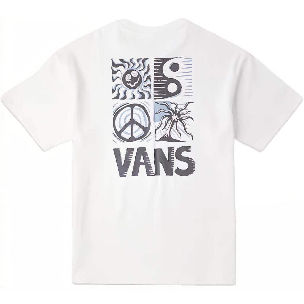 Vans Peace Sign Graphic Short Sleeve T-Shirt White Unisex VN000GTPWHT