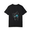White T-Shirt with Cat Face Print for Casual Wear