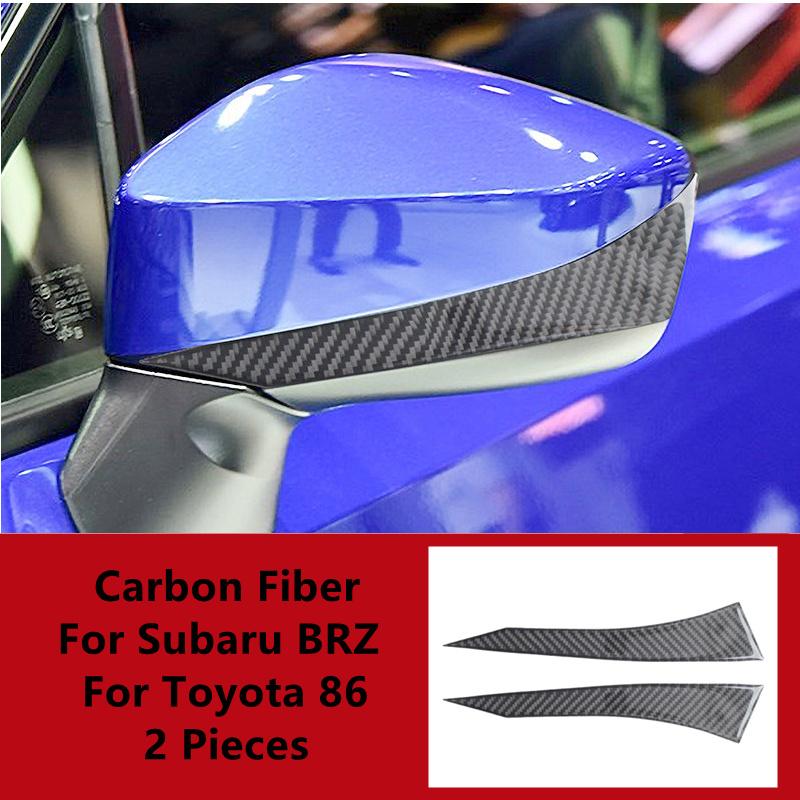 Углеродное волокно, украшение для зеркала заднего вида автомобиля, накладка, боковое зеркало заднего вида, Декор, наклейка, наклейки для Subaru BRZ для Toyota