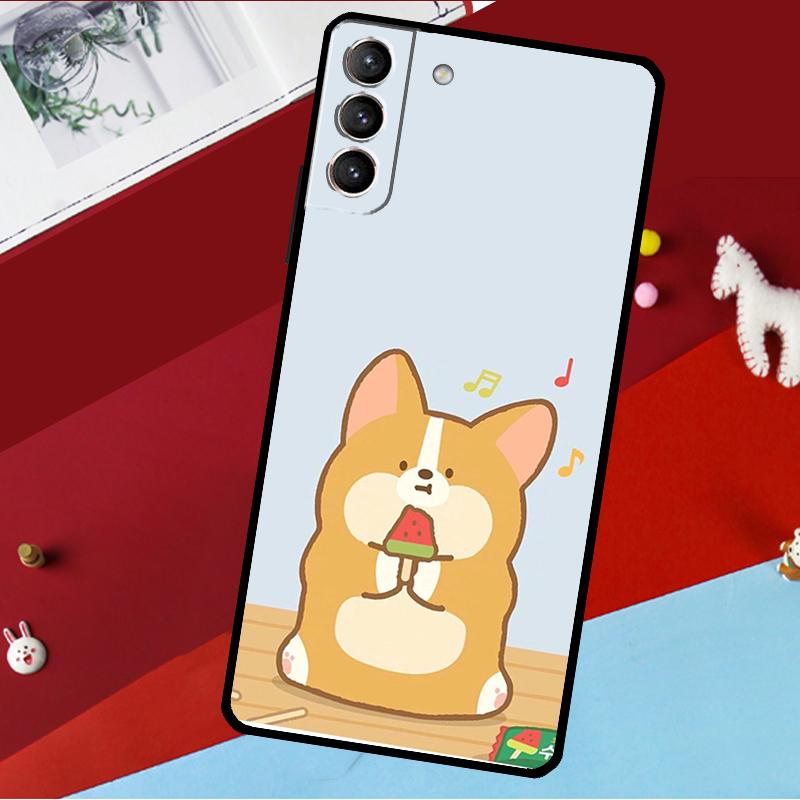 Мультяшная Корги Чехол Для Samsung Galaxy S26 Ultra S24 S22 S23 S25 Plus S20 S21 FE S9 S10 S25 FE Чехол Для Телефона