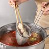 Filter Spoon Drain Quickly Sieve Food Hangable Pan Edge Useful Stainless Steel Noodle Dumplings Strainer for Kitchen