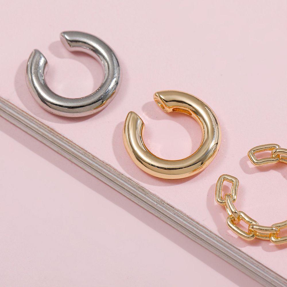 Серьги-клипсы женские металлические на хрящ, набор корейских сережек для женщин, клипсы для ушей