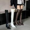 2025 Autumn and Winter New Knight Boots Women's Over-the-knee Boots Women's High-heeled Thin Trendy High-tube Elastic Thin Women's Boots