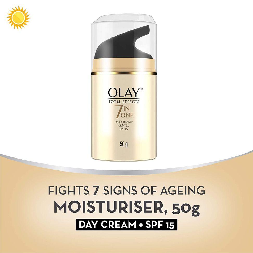 Olay Крем Total Effects | с витамином B5, ниацинамидом, зеленым чаем, SPF | 7 преимуществ в 1 креме для сияющей и молодой кожи | 50 г