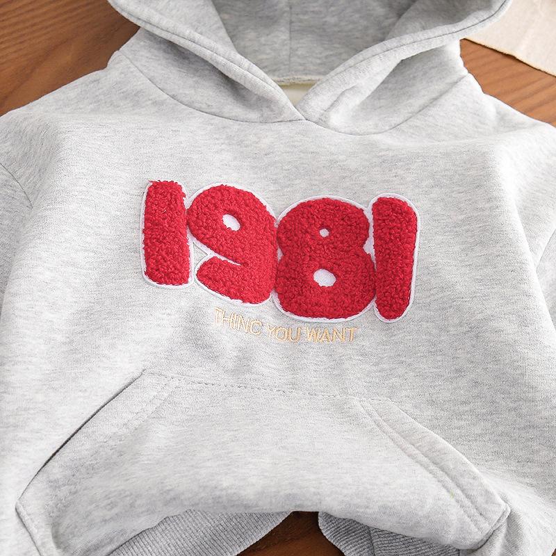 Детские толстовки, универсальный, простой, милый, повседневный, плюшевый пуловер