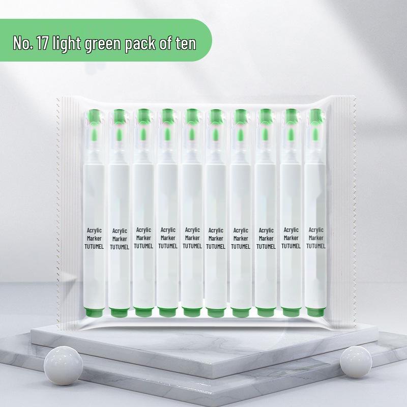 Набор водостойких художественных маркеров одного цвета, 36 штук - Черный, Белый, Красный непрозрачный - Идеально для детского рисования