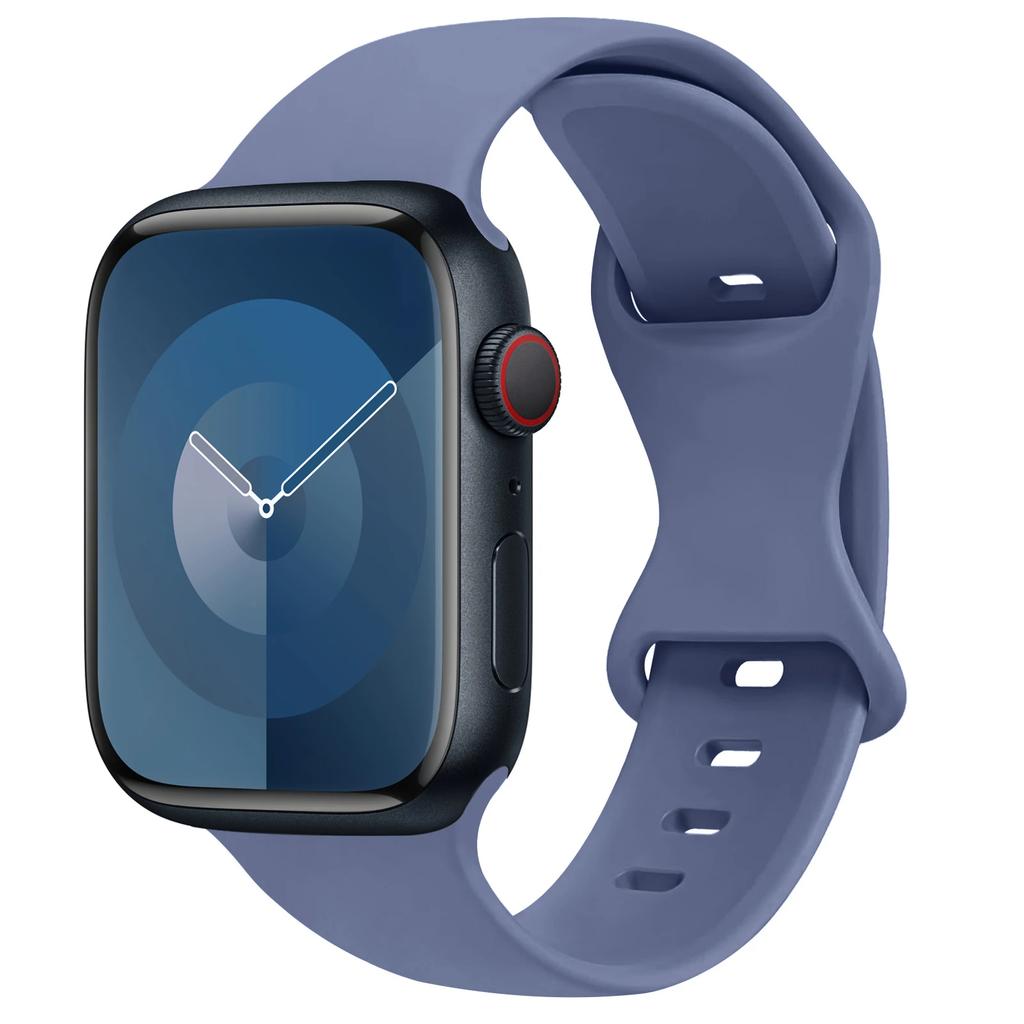 Силиконовый ремешок для Apple Watch Band 45 мм 44 мм 41 мм 40 мм 42 мм 46 мм ultra 49 мм Спортивный браслет correa серия 11 7 8 9 10 4 3 5 6 se