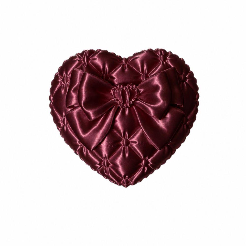 Silk Texture Heart-shaped Jewelry Box Small Size Storage Tray Vanity Table