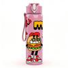 1PC Boxing Punch Boy Cartoon 750ml Color Plastic Sports Water Bottle Leakproof Flip Straw Lid Suitable for Sports Office Home Use