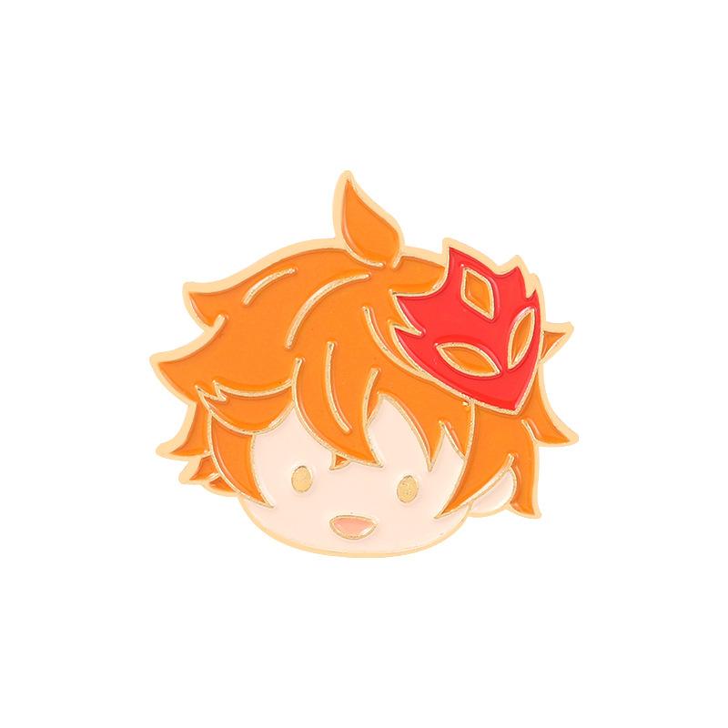 Брошь-пин с мультяшным персонажем, привлекающая внимание, ярких цветов, для модных аксессуаров студентов
