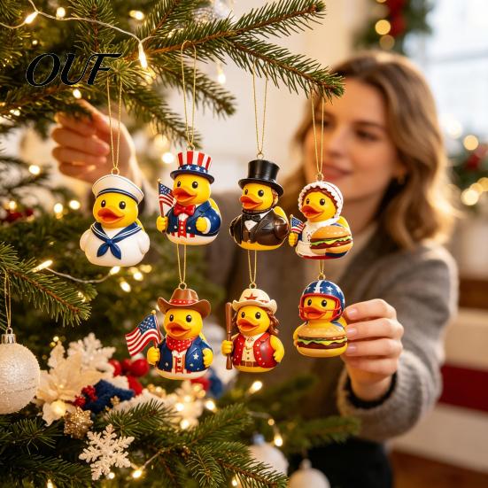 Kids Christmas Countdown Toys 2026 USA 250th Anniversary Rubber Duck Advent Calendar, 24-Day Patriotic Acrylic Surprise Gift Boxes Collection Box, 2D
