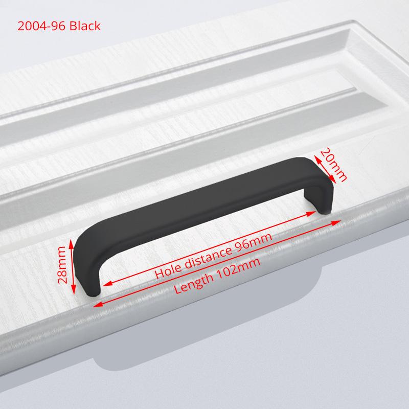 NAIERDI Zinc Aolly Black White Cabinet Handles Kitchen Cupboard Door Pulls Drawer Knobs Modern Fashion Furniture Handle Hardware