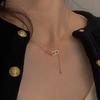Zircon Letter Interlocking Necklace Fashion Niche Temperament Collarbone Chain Simple and Versatile High-end Sense Necklace