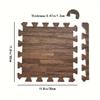 Wood Grain Puzzle Floor Mat Eva, Non-Slip Cushioning Exercise Pad, Detachable Washable Multi-Functional Home