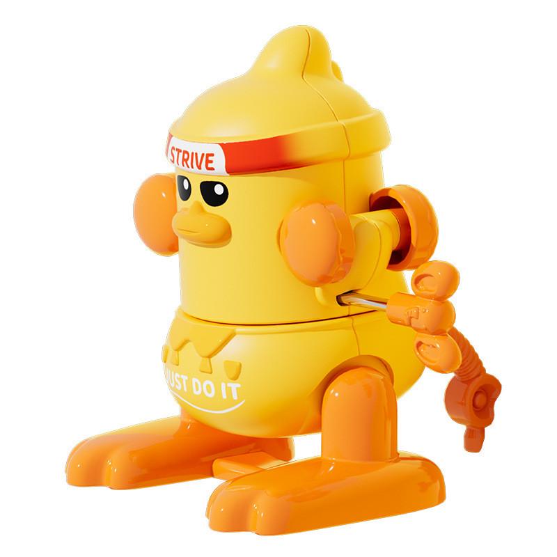 Пластиковый набор детских игрушек с мультяшной уткой и гориллой для обучения и развития младенца