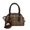 Ielgy Plaid Retro Large-Capacity Handbag High-End Fashion Commuter Shoulder Bag